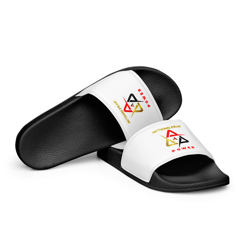 MEN'S A-P POWER WHITE SLIDES