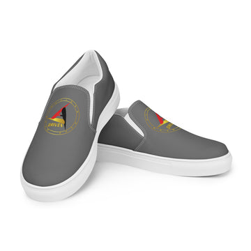 DRIVEN GREY UNISEX SLIP-ON CANVAS SHOES