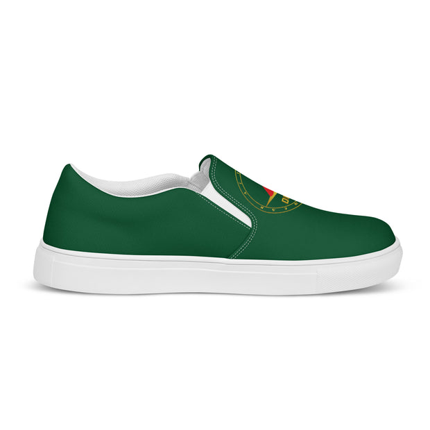 DRIVEN GREEN UNISEX SLIP-ON CANVAS SHOES