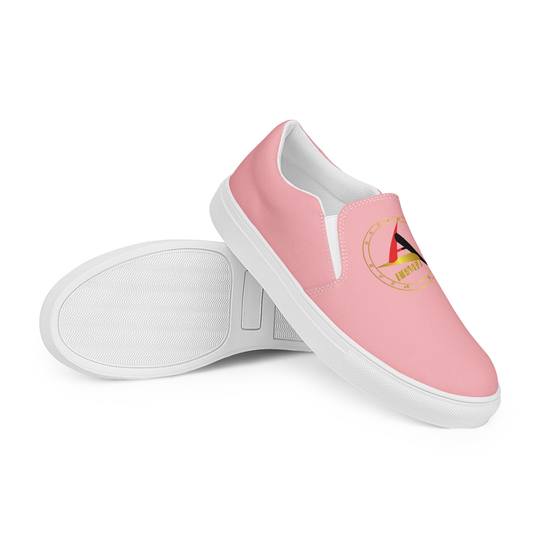 DRIVEN PINK UNISEX SLIP-ON CANVAS SHOES